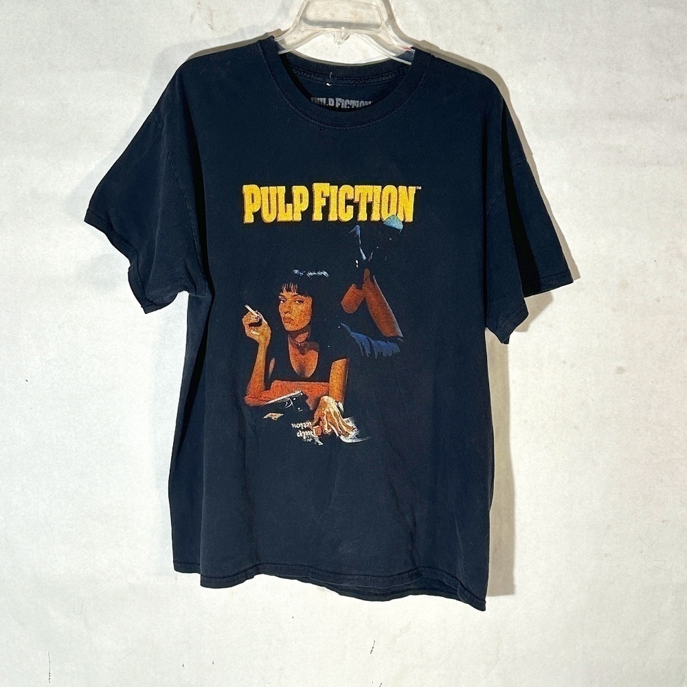 Uma Thurman Pulp Fiction Movie Black Short Sleeve T Shirt Tee